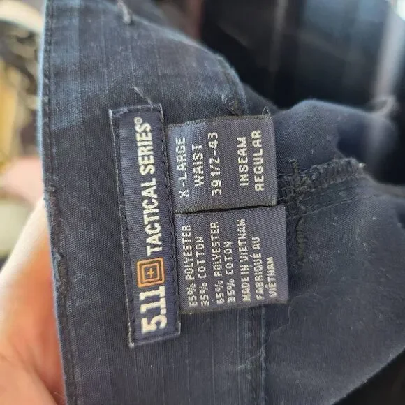 5.11 Tactical Taclite TDU Pant Dark Navy Mens XL Waist 39.5-43 Cargo Uniform - Picture 10 of 12